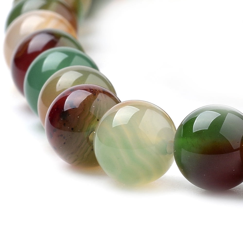 Peacock Green Agate Beads Strands Dyed Round 10mm Hole: 1mm about 40pcs/strand 15.7 inch