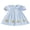 Blue, variant on Toddler Baby Girl Back to School Dress Kids Kindergarten Outfits Little Baby Girl Summer Pleated Dress School Bus Embroidery Doll Collar Puff Short Sleeves A Line Dress