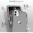 thumbnail image 4 of For iPhone 11 Pro Max [6.5-inch] Heavy Duty Shockproof Protection Phone Cases, Anti-Drop, Triple Layer Transparent Protective Back Cover Case, 4 of 7