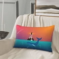 thumbnail image 5 of Pofeuu Lighthouse and Whale Print Polyester Microfiber Plush Pillowcases, Super Soft and Cozy Pillow Case Covers with Envelop Closure（Pillow core not included）-20"x30", 5 of 6