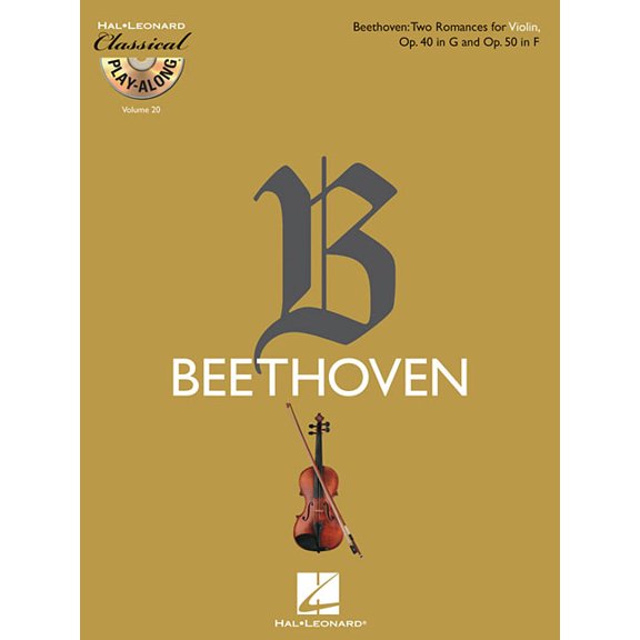 Hal Leonard Classical Play-Along Two Romances for Violin, Op. 40 in G & Op. 50 in F, Book 20, (Paperback)