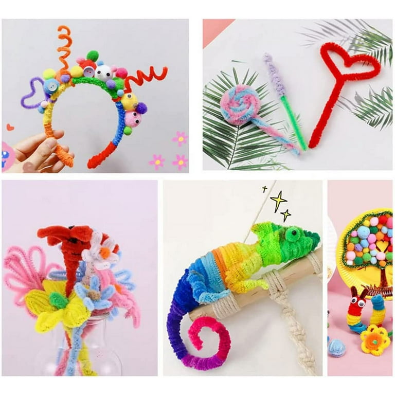 Kids Pastel Stem Sticks Cleaners Flexible Toys Macaron Pipe Crafts  50/100pcs