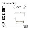 thumbnail image 2 of Vikko 3.5 Oz Shot Glasses Drinkware for Liquor & Espresso 6-Pc Shot Glass Set, Traditional, 2 of 2