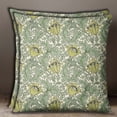 thumbnail image 2 of S4Sassy Green Square Cotton Poplin Home Decorative Floral Print Cushion Cover 1 Pair-22 x 22 Inches, 2 of 3