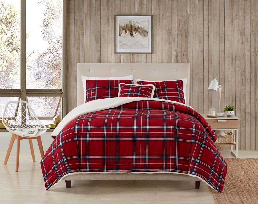 fuzzy red comforter