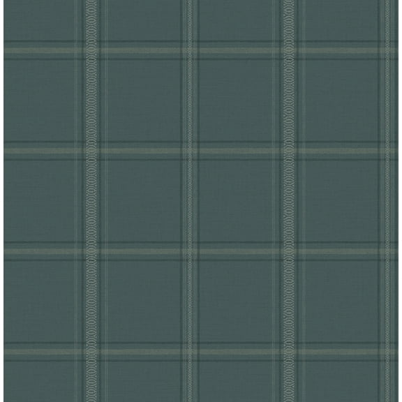 Chesapeake Auberge Teal Plaid Wallpaper