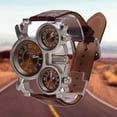 thumbnail image 2 of Reloj OULM Con Dos Tiempos Hombres Vintage Temporizador Mano para Regalos, 2 of 7