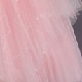 thumbnail image 4 of Girls Sleeveless Lace Tulle Flower Dress, Floor Length Layered Princess Ball Gown with Beading, Elegant formal Outfit for Wedding, Birthday Party, Pageant & Kids Photoshoot Events Pink 9-10Years, 4 of 6