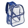 thumbnail image 2 of Mochila transparente de PVC Mochila transparente de alta capacidad con diseño de cremallera de PVC portátil para la escuela azul, 2 of 10
