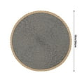 thumbnail image 3 of Woven Placemats Round Non Slip Linen Table Mat | Decorative Heat Resistant Bowl Mat | Easy Clean | 15 in Diameter | Beige Gray | 1 Pack | Versatile Dining Decor, 3 of 6