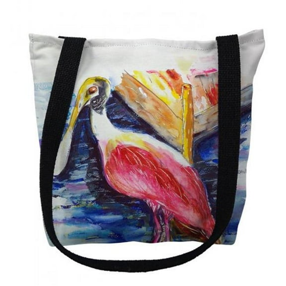 Betsy Drake TY067M 16 x 16 in. Spoonbill Tote Bag - Medium