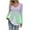 Purple, variant on Fancifize Womens Trendy Shirt Crew Neck Color Block Pullover Top Casual Fake Two Piece Tunic T-Shirts Fashion Fall Outfits