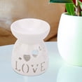 thumbnail image 2 of Lámpara de aromaterapia Nocturna Quemador de Aceite Esencial de cerámica Quemador de Incienso de aro itorio de Oficina hogar[Amor] Lámpara de fragancia Spptty decoración hogareña, 2 of 6