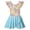 Flowers Blue, variant on Toddler Ballet Leotards For Girls Dance Leotards With Shiny Tutu Skirt Ruffle Sleeve 3-7 Years