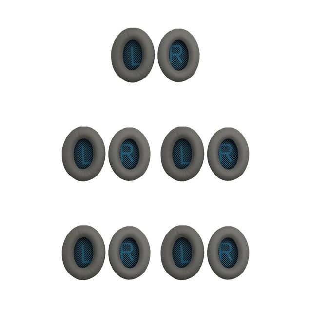 Tholdsy Almohadillas para auriculares Cojines Auriculares profesionales Malla de cuero Accesorios para jugadores Reemplazo para QC35 AE2 Gris + Azul Type2 NO2