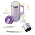 thumbnail image 7 of RTIC 16 oz Ceramic Lined Insulated Road Trip Travel Mug, Leak-Resistant Lid, Lavender Glitter, 7 of 7
