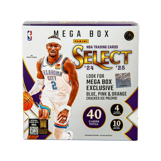 Tarjetas coleccionables Panini Select NBA Basketball Mega Box 2024-25