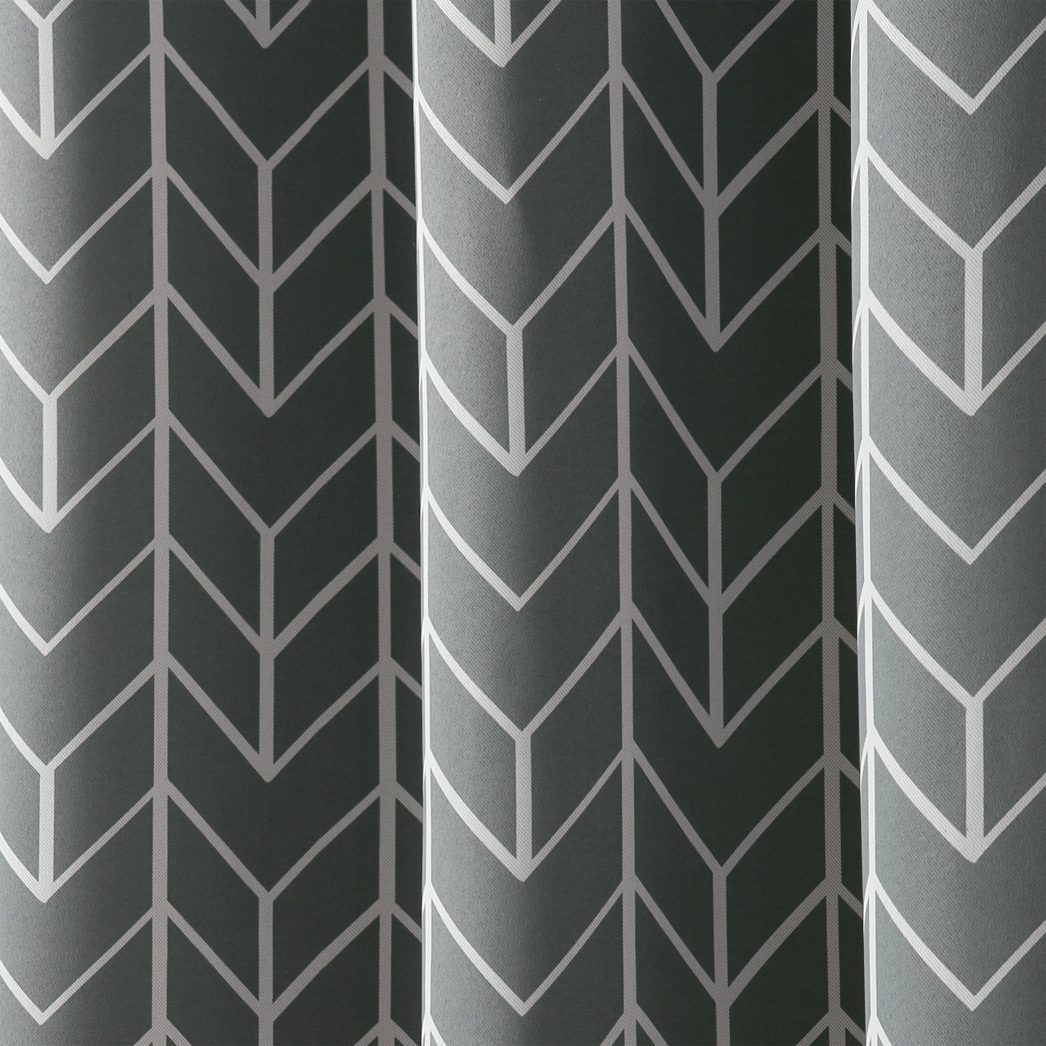 Sun Zero Kenwood Chevron Blackout Grommet Curtain Panel, 40"X84", Gray