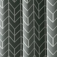 thumbnail image 3 of Sun Zero Kenwood Chevron Blackout Grommet Curtain Panel, 40"X84", Gray, 3 of 9