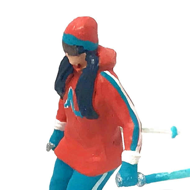 Figurines Miniatures Ski échelle 1:64 | Pour Diorama, Maquette Ou Décor De Table | Résine