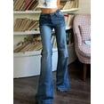 thumbnail image 3 of EMMIOL Women's Y2K Vintage Flare Jeans 90s Low Rise Bootcut Denim Pants Retro Stretch Fit Jeans, 3 of 6