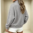 thumbnail image 5 of Aezemi Women Full Zip Oversized Sweatshirt with Cargo Pockets Mock Neck Zip up Fashion Loose Fit Fall Winter Outerwear Coat Casual Trendy Long Sleeve No Hood Sweatshirt for Women XL, 5 of 6