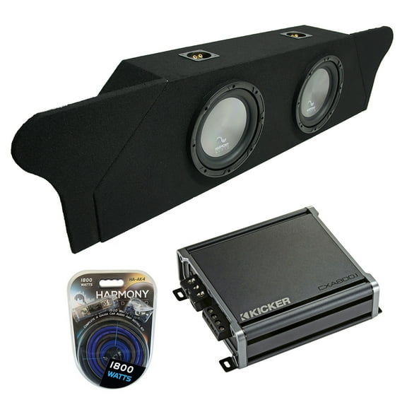 2012-2015 Chevy Camaro Coupe Trunk Harmony A122 Dual 12" Sub Box & CXA800.1 Amp