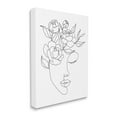 thumbnail image 3 of Stupell Industries Floral Woman Face Line Doodle Graphic Art Gallery Wrapped Canvas Print Wall Art, Design by JJ Design House LLC, 3 of 7