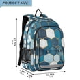 thumbnail image 2 of FORMRS Unisex School Backpack 17" Student Travel Bag with Laptop Compartment, Dark Blue Hexagon Patterns, 2 of 7