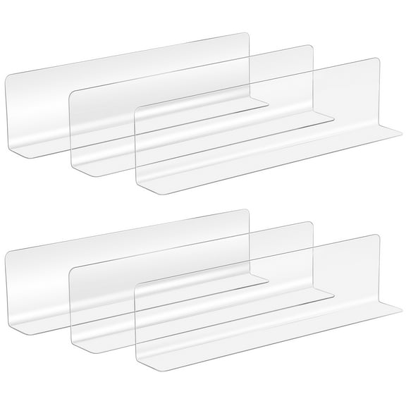 ToyKAKA 20Pcs Supermarket Shelf Dividers Clear Plastic Dividers and Easy to Use for Retail Displays