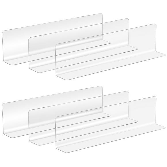 WORGEOUS 20pcs Supermercado Diviltadores de estante Gabinetes Divisores de estantería Plastic Separadores de estantes transparentes