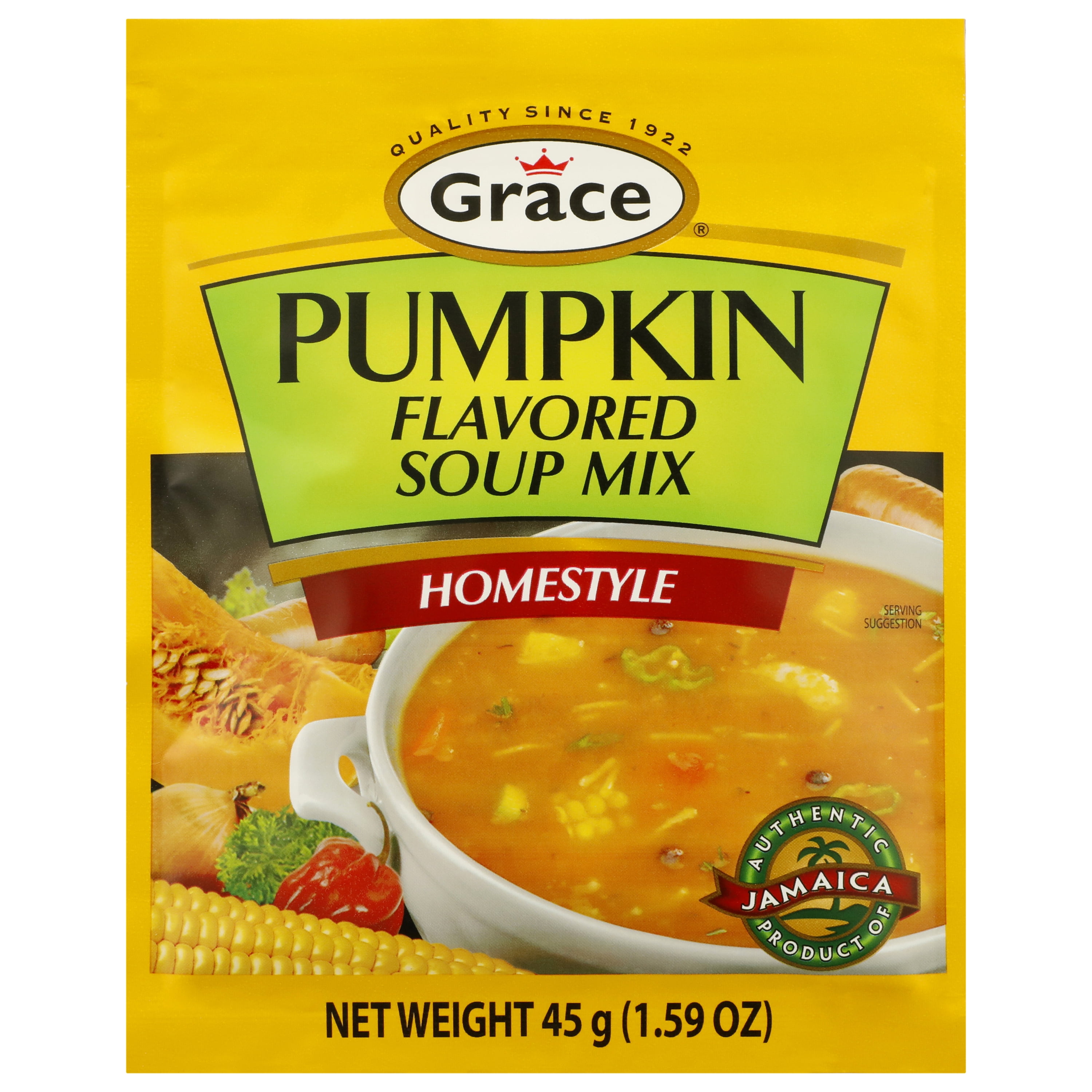 (8 pack) Grace Pumpkin Flavored Instant Soup Mix, 1.76 oz Pouch
