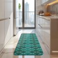 thumbnail image 4 of Teal Gold Checkerboard Checkered Pattern Kitchen Rug Mat,Kitchen Runner Rugs Non Skid Washable,Decorative Kitchen Floor Mats for Kitchen,Sink,Laundry,17"x47.2", 4 of 7