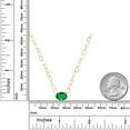 thumbnail image 6 of Gem Stone King 14K Yellow Gold Green Nano Emerald Necklace for Women | 1.50 Cttw | Gemstone May Birthstone | Oval 9X7MM | With 18 inch Chain, 6 of 6