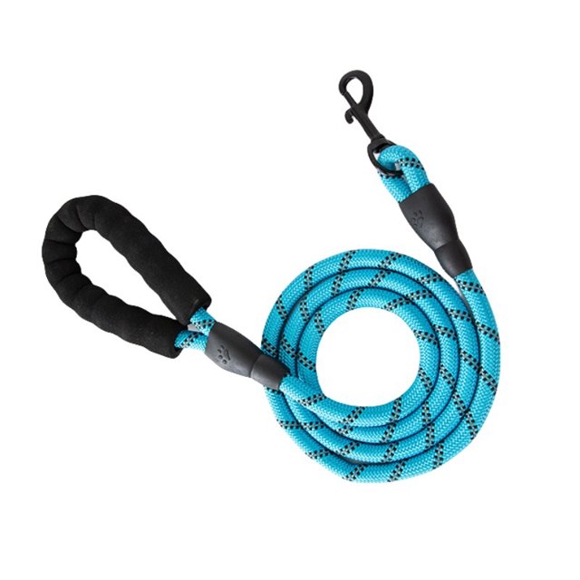 Cuerda de tracción reflectante para mascotas, cadena multicolor para perros pequeños y medianos, mango de esponja, productos para mascotas, 120/150/200/300 cm