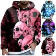 thumbnail image 6 of PMVFHDE Hoodies for Men Halloween Theme Party Print Long Sleeve Pullover Hooded Sweatshirt for Holiday Events Pink,XXL, 6 of 6