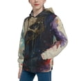 thumbnail image 2 of Lsque Colorful Ink Cute Horse Patten Youth Hoodie Sweatshirt Pullover with Kangaroo Pocket Boys and Girls Hoodie Warm Hoodie for Kids-X-Large, 2 of 6