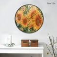 thumbnail image 4 of Golden Sunflower Field Summer Pattern Wall Clock Silent Non Ticking 10 Inch Round Easy to Read for Home Office School Clock, 4 of 7
