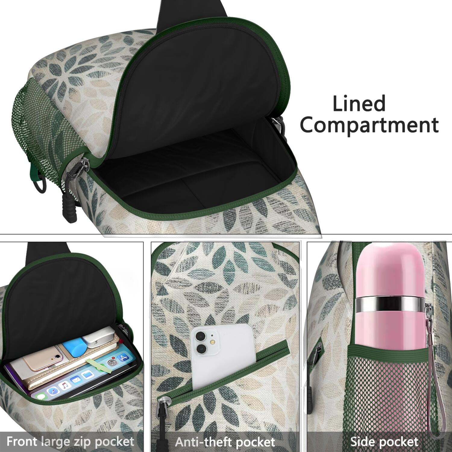 Nordic Style Crossbody Sling Bag Minimalist Shoulder Backpack for Commuters Durable & Travel-Ready