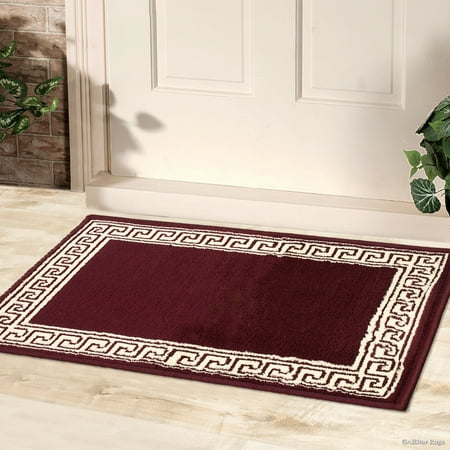Dior Star - Allstar Red Doormat Accent Rug Woven High Quality Rug. Traditional. Persian. Flower. Western. Design Area Rug (2' x 2' 11