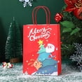 thumbnail image 3 of Bolsas de papel kraft para Navidad 2024, bonitas cajas de regalo de Papá Noel para fiestas navideñas, bolsas de embalaje para galletas y dulces para niños con asa, 3 of 5