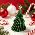 thumbnail image 6 of Leodye 1PCS Christmas Tree Shaped Candle Tabletop Festive Display Ornament Suitable for Home Holiday Layout and Festival Gift -4.33 × 3.15 × 3.15 in, 6 of 6