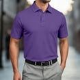 thumbnail image 2 of Afdoent Polo Shirts For Men Solid Color Casual Breathable Starry Pattern Shirt For Everyday Comfort And Style Classic, 2 of 5
