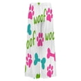 thumbnail image 6 of Dog Themed Fun Pattern Women's Casual Wide Leg Pants Comfort Pockets Elastic Waist Loose Fit Pants, 6 of 7