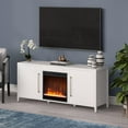 thumbnail image 4 of Evelyn&Zoe Jasper Rectangular TV Stand with Crystal Fireplace for TV's up to 65", White, 4 of 7