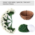 thumbnail image 4 of Artificial Fake Hanging Flowers Plants Baskets for Outdoor Outside Summer Decoration, Faux Silk White Morning Glory in Planter UV Resistant Realistic for Home Porch Patio Balcony Garden Yard, 4 of 6