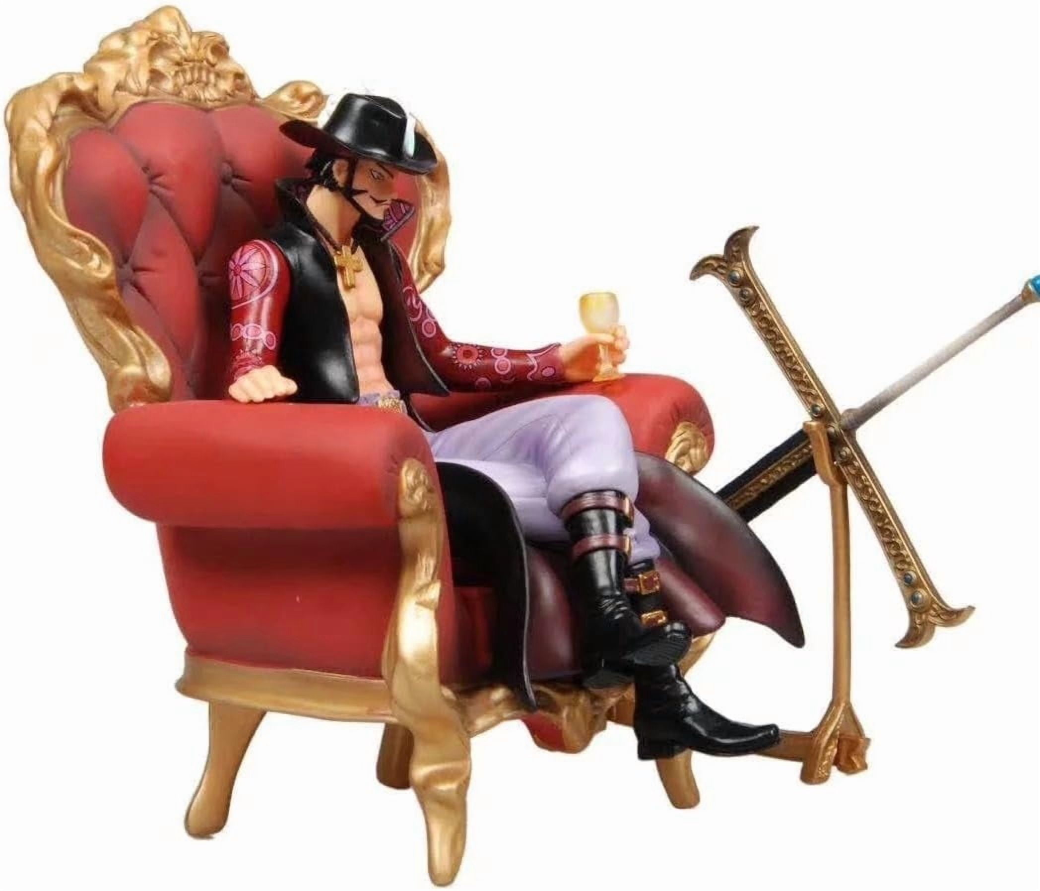 New Figures, Mihawk Figure Mihawk Sitting Sofa Modeling Statue 26cm/10inch Cartoon Doll Anime Action Figure Collection Ornament Model Gift