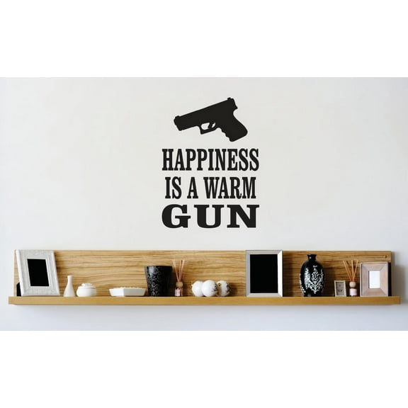 Custom Decals Happiness Is A Warm Image Quote 20X20"