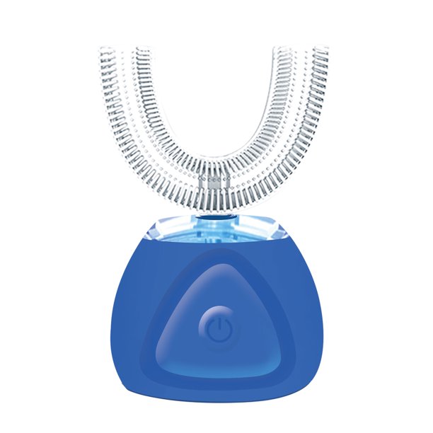 Cepillo de dientes eléctrico en forma de U para adultos IPX7 impermeable cepillo de dientes automáti Tomshoo Azul oscuro