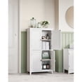 thumbnail image 2 of VASAGLE Mueble de Baño, Armario de Baño, Armario de Cocina, con 4 Puertas, Estantes Ajustables, 30 x 60 x 110 cm, Blanco, 2 of 5